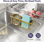 SWTYMIKI Sponge Holder for Kitchen Sink, Kitchen Sink Caddy Rustproof Sponge - Image 3