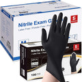 Schneider Black Nitrile Exam Gloves, 5 Mil Disposable Gloves, Latex Free & by Schneider