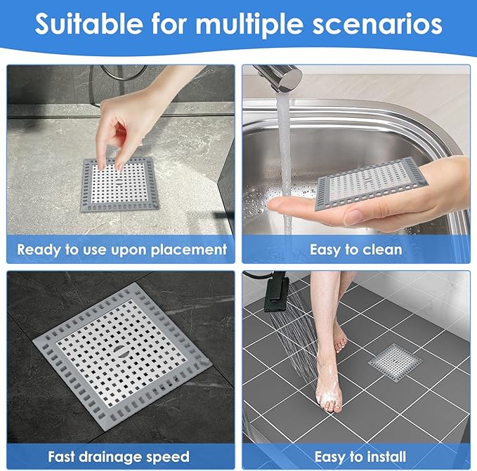 Drain Hair Filter Mesh Tub Drain Protector Anti Slip Sink Hair Stopper - Image 6