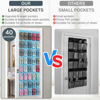 40-Pocket Over the Door Shoe Organizer - Image 6