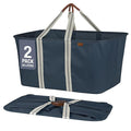 CleverMade Collapsible Laundry Tote 2-Pack – Foldable Carry-All Storage Bin by CleverMade