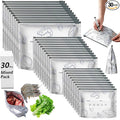 30 Pcs Reusable Mylar Bags for Food Storage, Waterproof Aluminum Foil Stand Up by Unknown