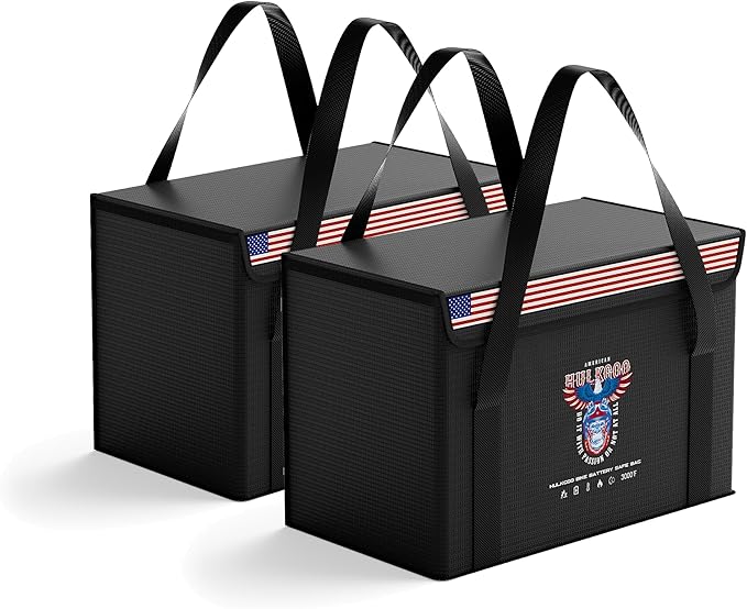 12V 100Ah LiFePO4 Lithium Battery Fireproof Safe Bag Large Capacity by HulkGoo