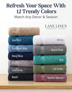 Lane Linen 100% Cotton Towel Set - Image 9