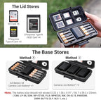 JJC Multi-Function Camera Battery Memory Card Storage Case - Image 2
