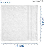 LANE LINEN 6 PC Wash Cloths Bathroom Set -100% Cotton Highly Absorbent - Image 5
