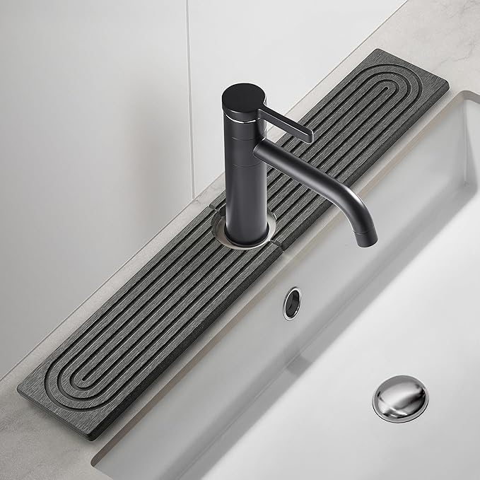 Faucet Mat for Kitchen Sink, Diatomite Fast Drying Stone Sink Tray, Super by Unknown