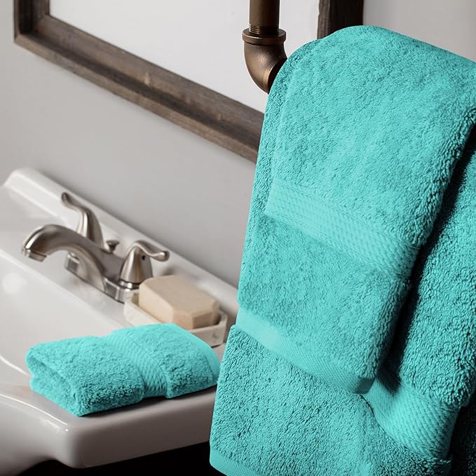 SUPERIOR Solid Egyptian Cotton Towel Set, Hand Towel 20” x 30”, Bath Towel 30” - Image 6