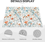 Burnt Orange Teal Floral Dish Drying Mats - Image 6