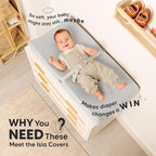 2-Pack Baby Changing Pad Cover for Girl, Boy - Image 2