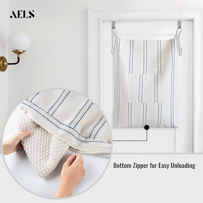 AELS Farmhouse Hanging Laundry Hamper - Image 2