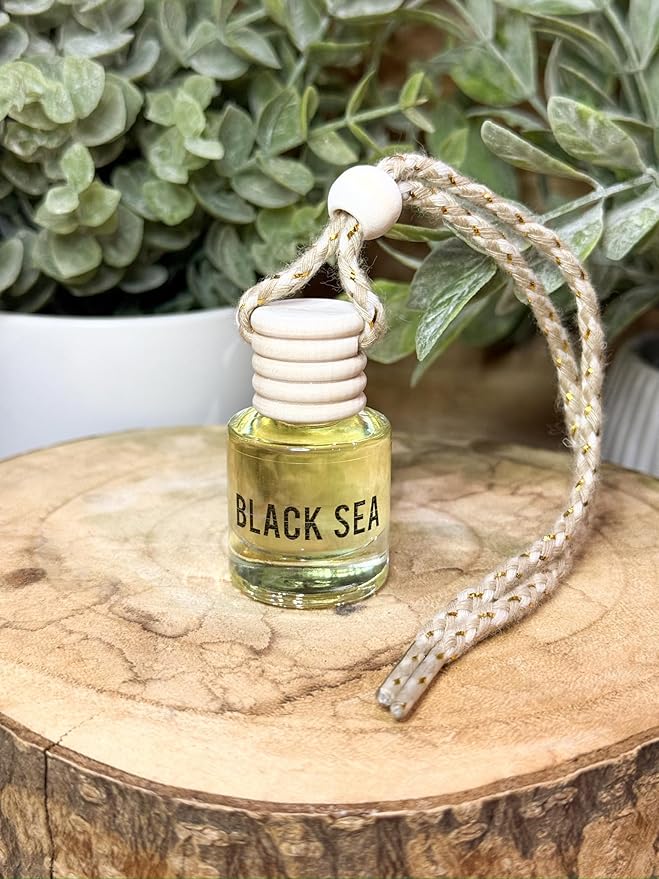 Black Sea Scent Hanging Car Air Freshener – Long Lasting Essential Oil Diffuser - Image 2