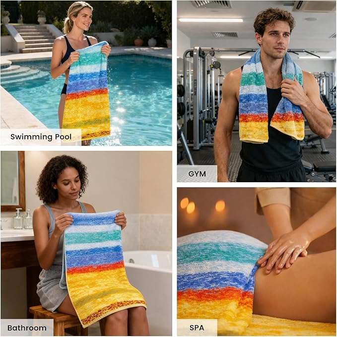 SEMAXE 12-Piece Family Bathroom Towel Set - Image 5