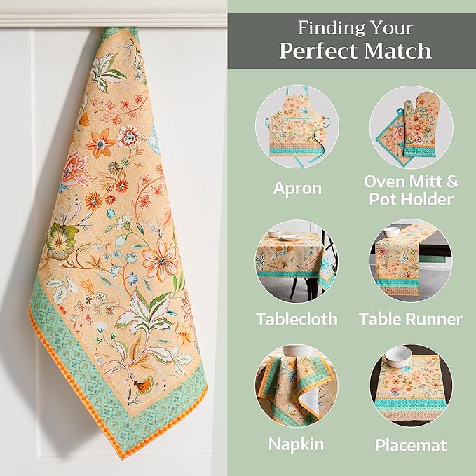 Maison d' Hermine Kitchen Towels Set of 3 100% Cotton 27.50" x 20" Reusable - Image 6
