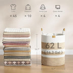62L Striped Laundry Hamper - Image 4