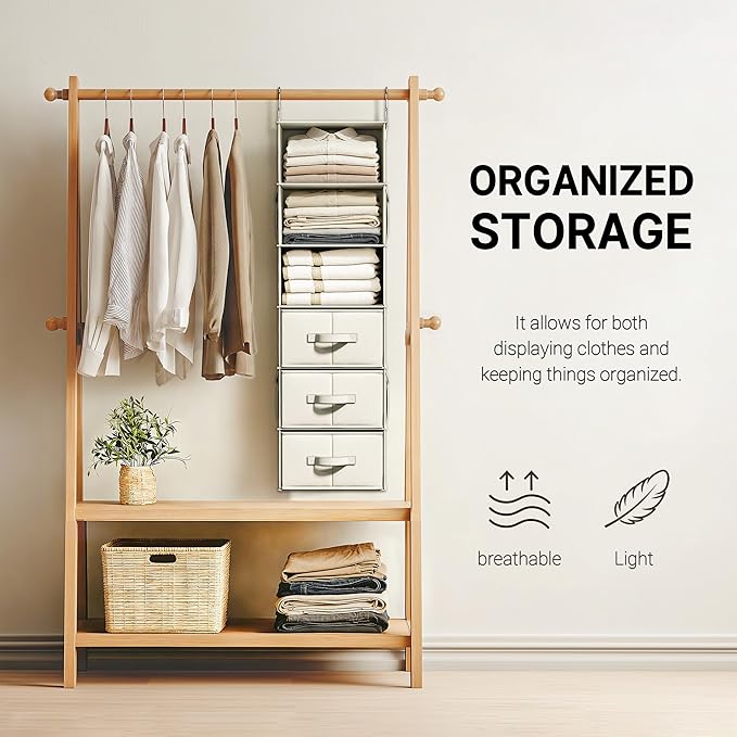 Vailando 6-Shelf Hanging Closet Organizer - Image 5