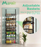 Over The Door Pantry Organizer, Wall Mount Spice Rack, Pantry Hanging Storage - Image 3
