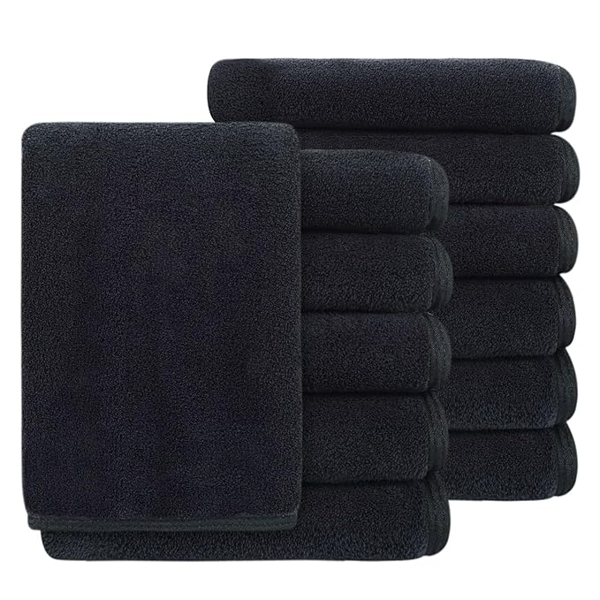 SINLAND Absorbent Coral Velvet Washcloth Ultra Soft Microfiber Face Towels 12 x by SINLAND