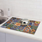 Talavera Tiles Dish Drying Mat for Kitchen Counter, 18 x 24 Inch Microfiber - Image 7