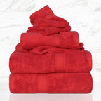 SUPERIOR Solid Egyptian Cotton Towel Set, Washcloths 13” x 13”, Hand Towels 20” - Image 2