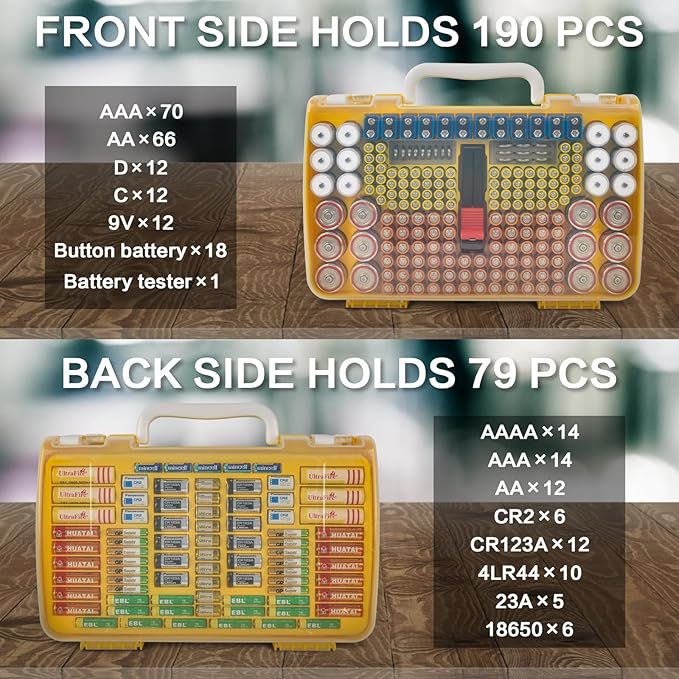 Battery Organizer Storage Holder Case - Image 2