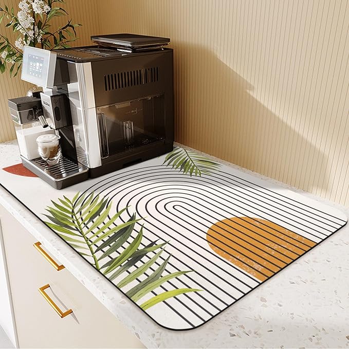 19.5" x 12" Dish Drying Mat & 24" x 5.5" Sink Splash Guard, Super Absorbent - Image 4