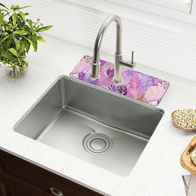 Kitchen Sink Splash Guard 2 PCS 14.7 Inch Sink Faucet Mat Splash Guard - Image 6
