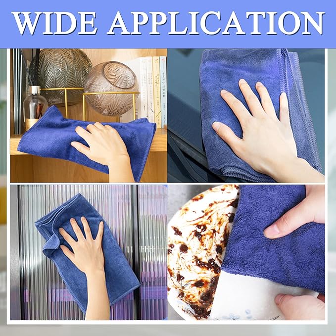 12 Pcs Extra Large Microfiber Cleaning Cloth, Microfiber Towels - Image 5