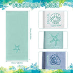 3 Pack Coastal Hand Towels for Bathroom 100% Cotton Embroidered Beach Bathroom - Image 2