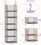 6 Tier Hanging Closet Organizers and Storage Stackable Hanging Closet Shelves - Image 3