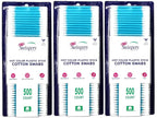 Swisspers Hot Color Cotton Swabs, 100% Cotton, Color Plastic Sticks, 500 per by Swisspers