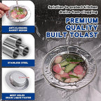 2PC Kitchen Sink Drain Strainer Stainless Steel - Image 2