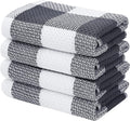 Homaxy 100% Cotton Waffle Weave Check Plaid Kitchen Towels, 13 x 28 Inches by Homaxy