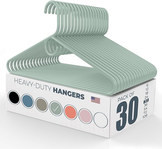 Neaties Heavy Duty Clothes Hangers 30 Pack – Made in The USA – 8lb Capacity by NeatiesHangers