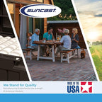 Suncast Outdoor Storage Box - 73 Gallon Cyberspace Resin Wicker Deck Box with Lockable Lid, Outdoor Storage Bin for Patio Cushions, Shoes, Pool & Garden Gear, Made in USA - Image 8