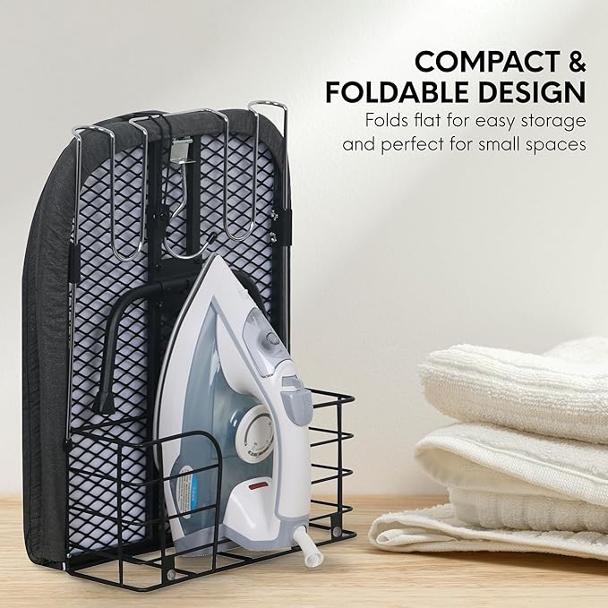 Ironing Board with Cover and Pad – Small Folding Board, Compact Tabletop - Image 2