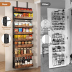 8-Tier Over The Door Pantry Organizer, Heavy-Duty Metal Wall Mount or Hanging - Image 3