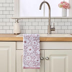 SKL Home Floral Jacquard 100% Cotton 2pc Hand Towel Set, Reversible & Decorative - Image 4