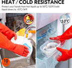 Vgo... 10-Pairs Reusable Household Gloves, Long Sleeve, Thick Latex - Image 5