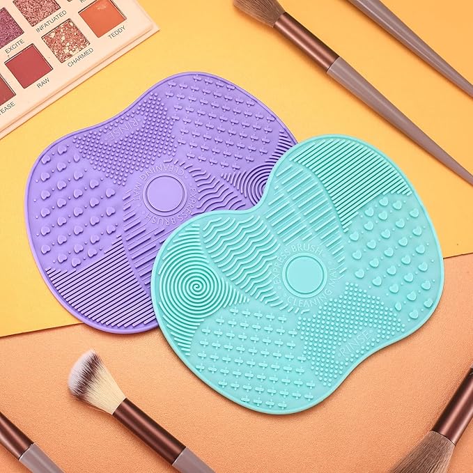 4 Pcs Silicone Make Up Brush Cleaning Mat, Makeup Brush Cleaner Mats, Cosmetic - Image 6