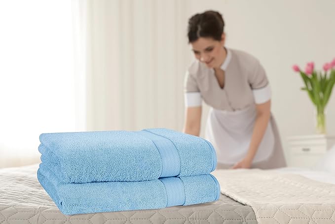 GLAMBURG 700 GSM Premium Cotton 2-Pack Oversized Extra Large Bath Sheet Set - Image 3