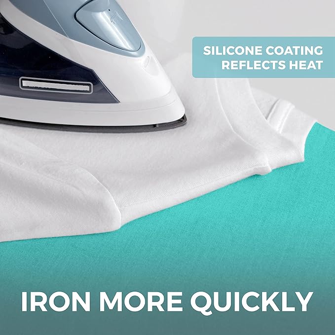 HOME GENIE Ironing Board Cover, Extra Thick Padding, Scorch Resistant Silicone - Image 2