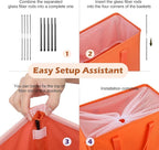 Odonata Slim Laundry Hamper Handles Collapsible Laundry Basket Thin Dirty - Image 3