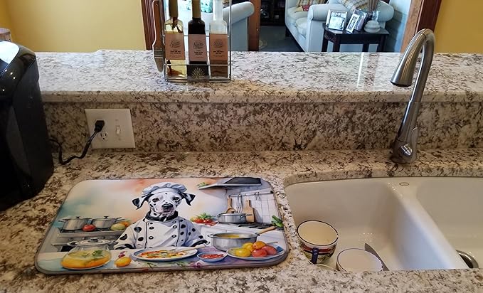Caroline's Treasures DAC6239DDM Dalmatian The Chef Dish Drying Mat Absorbent - Image 2