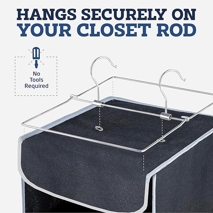 ZOBER Hanging Closet Organizer, 10-Shelf - Image 6