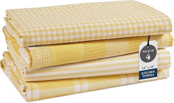 LANE LINEN Cotton Kitchen Towels Set, Quick-Drying Dish Towels by LaneLinen