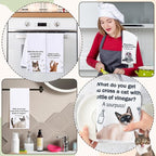 R HORSE 5Pcs Cats Kitchen Towels Set - Image 4