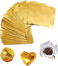 300 Pcs Square Golden Aluminium Foil Candy Wrappers Square Sweets Lolly Paper by VESTARUVOT