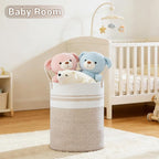 Tall Laundry Basket with Handles, 88L Portable Dirty Clothes Hamper, Boho - Image 5