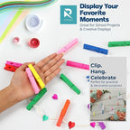 RIVEDA 50pcs Colored Wooden Clothes Pins, 2.9inch 10 Colors, Clothespins - Image 7